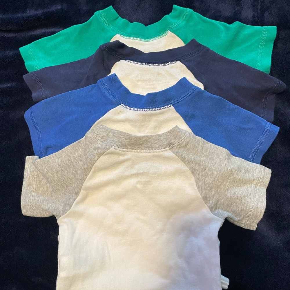 x4 Baseball t-shirt baby onesies 6-9mos
